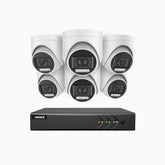 ADLK200 - 1080p 8 Kanal außen Kabelgebunden Überwachungskamera-Set mit 6 Kameras, Zwei Lichtern Nachtsicht, 4-in-1 Ausgangssignal, Eingebautes Mikrofon, IP67 wetterfest